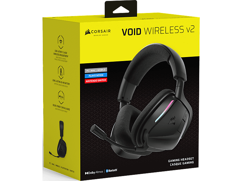 CORSAIR wireless v2 Gaming-Headset – Carbon; Gaming Headset — Foto 5 von 5