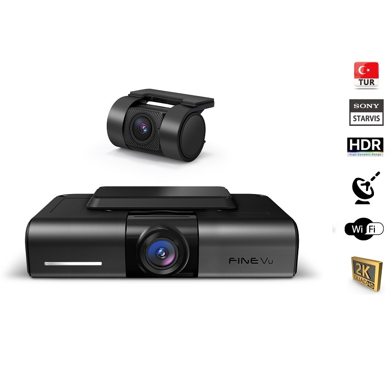 FINEVU GX400 Qhd 2k Wi-Fi Türkçe 2 Kameralı Araç Kamerası