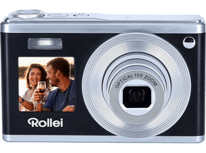 Rollei Compactline 10x Digitalkamera Schwarz, 10x opt. Zoom, LCD (IPS)