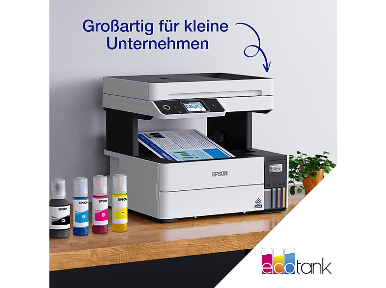 Thumbnail - EPSON EcoTank ET-5185 - nachfüllbarer 4-in-1 Tintentankdrucker inkl. Tinte, ADF, netzwerkfähig Multifunktionsdrucker