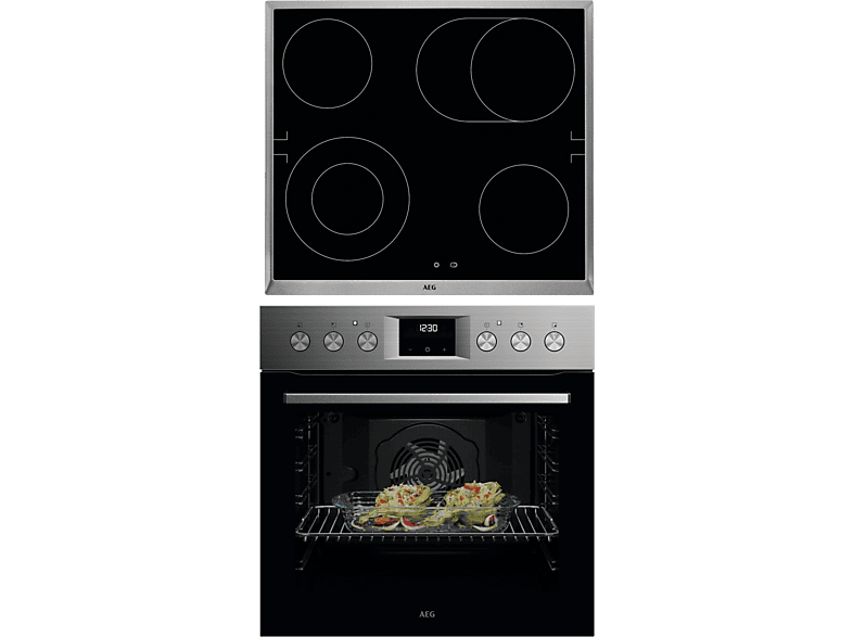 AEG Herdset Kombi 2025 - Backofen OU5AE10CM + Kochfeld HE604062XB