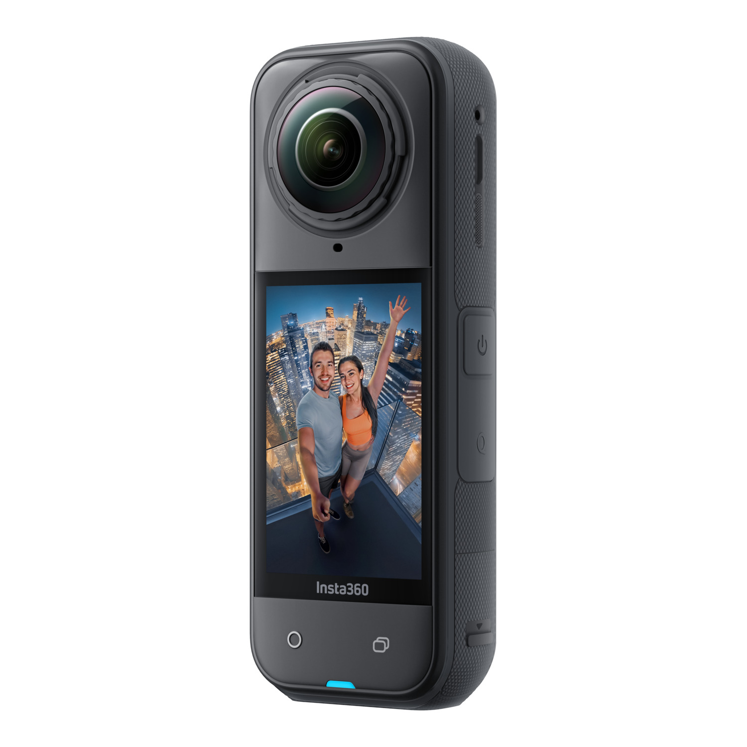 360 camera with people on screen.