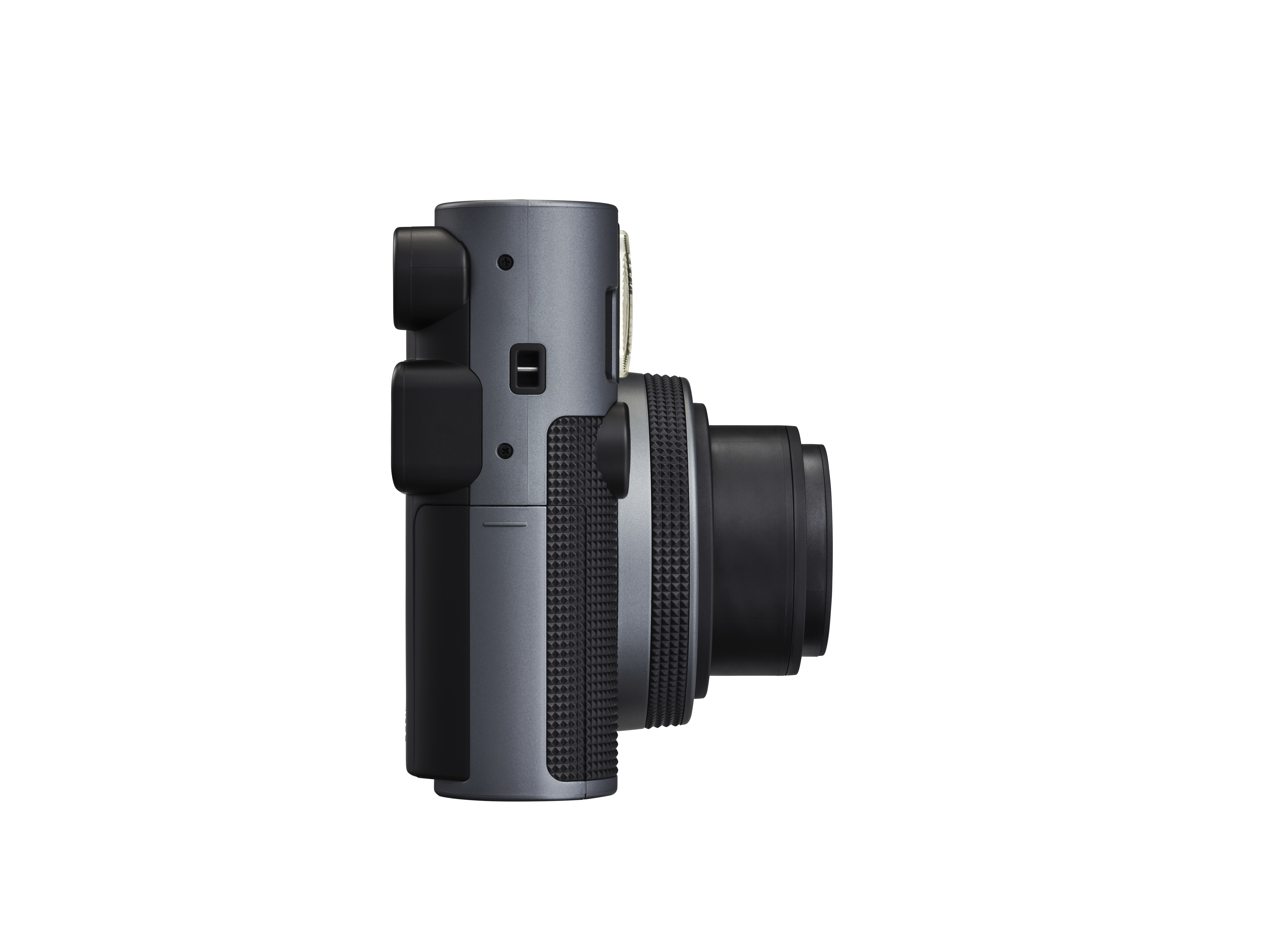 Der Fuß eines Fernsehers mit schwarzem Bildschirm.