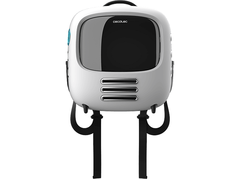 Transportín para mascotas - Cecotec Pumba 1800 Travel Fan, Sistema de ventilación, 2 velocidades, Grandes medidas, Luz interior, Gran ventana, Blanco