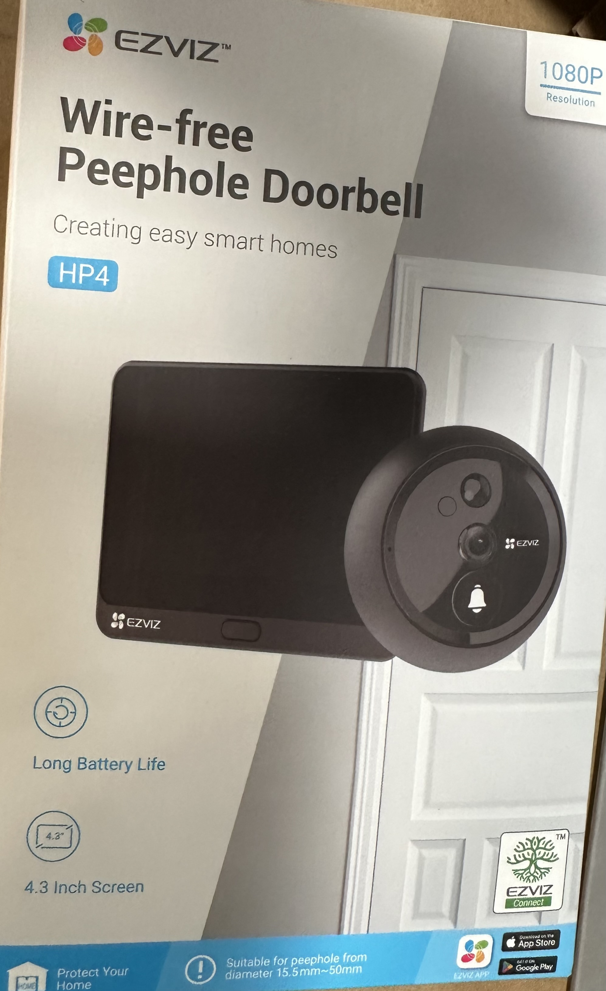 OUTLET Inteligentny wideodomofon EZVIZ HP4 Czarny