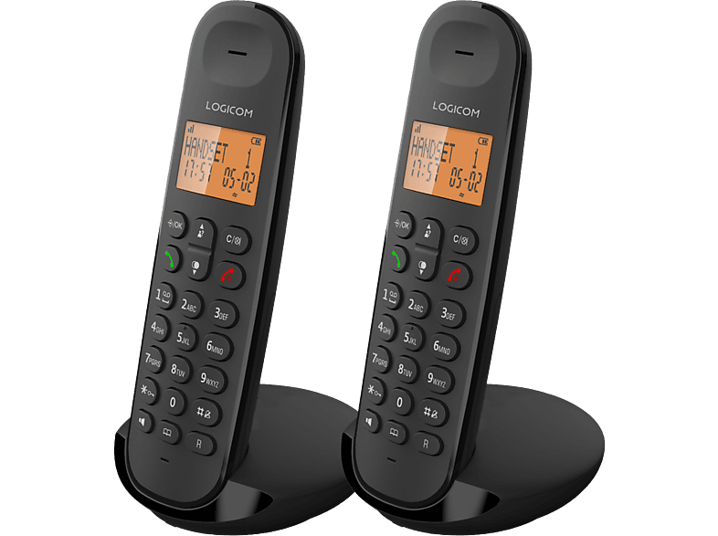 LOGICOM Iloa 250 Schnurlostelefon Duo, Schwarz