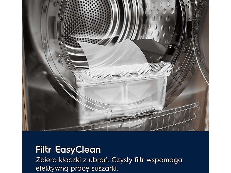 Suszarka z pompą ciepła ELECTROLUX EW7D485AP 8 kg 700 DelicateCare AbsoluteCare Biało-czarny – zdjęcie 3