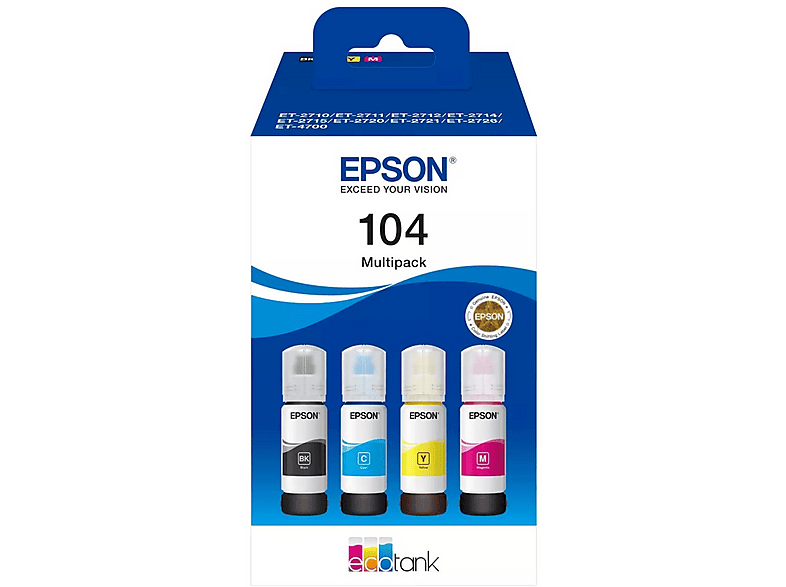 Multipack 4 flaconi Epson 104 EcoTank 4-colour