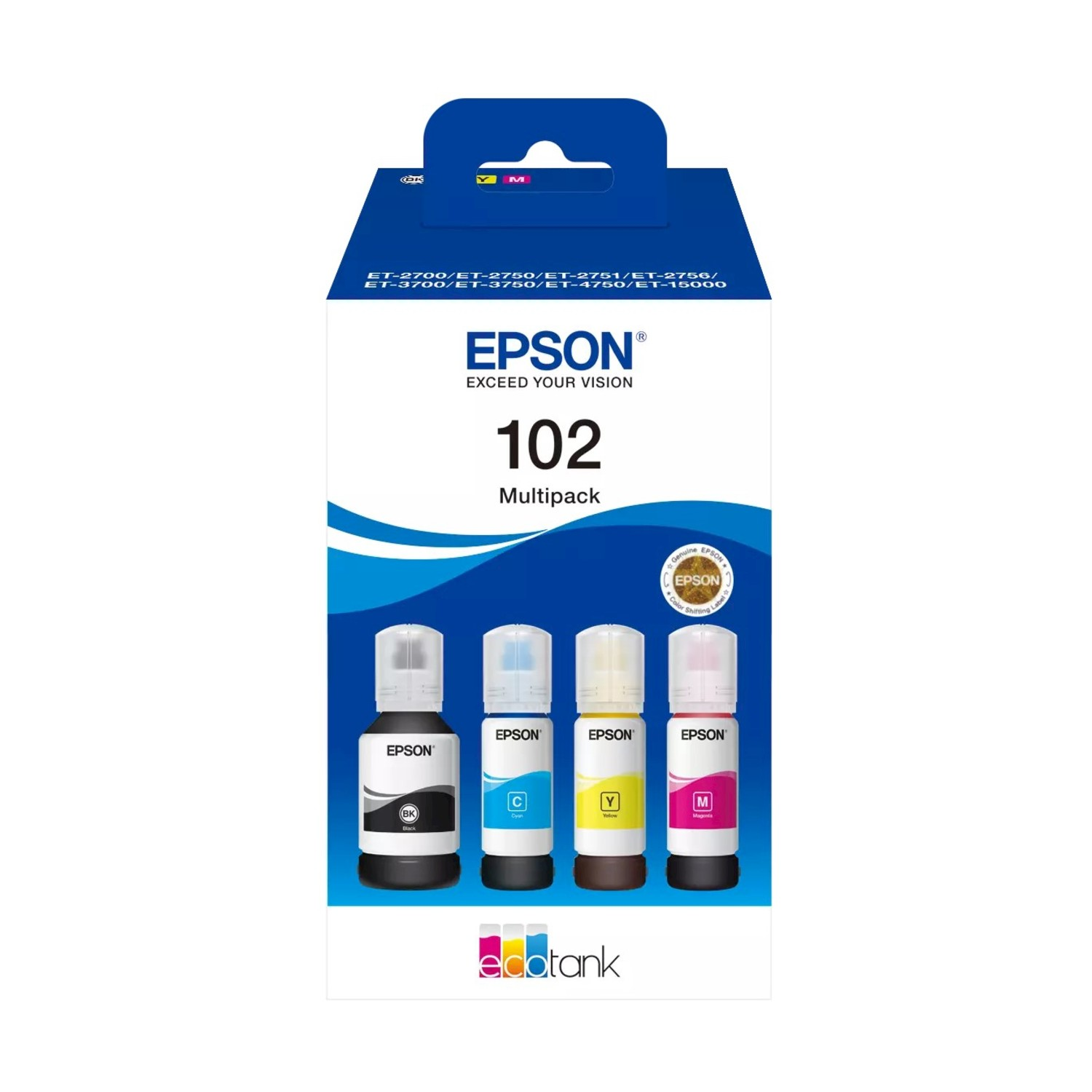 Multipack 4 flaconi Epson 102 EcoTank 4-colour