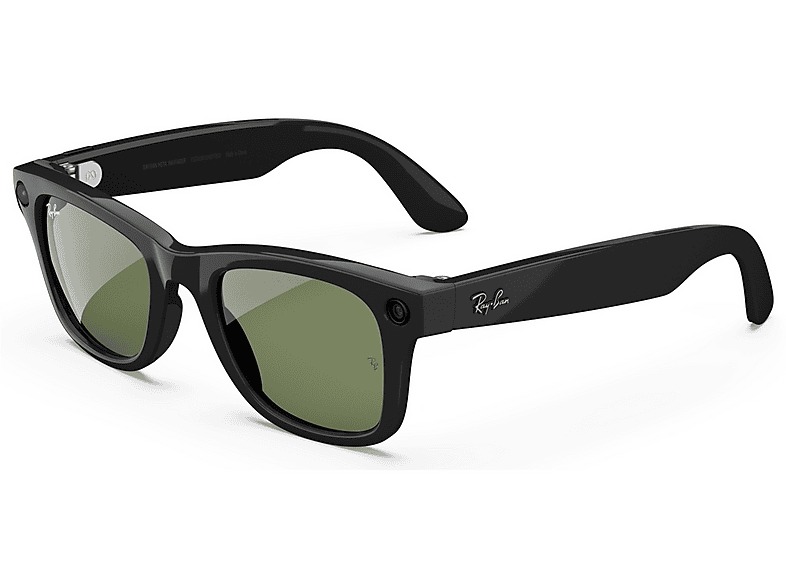 Immagine di Ray-Ban Meta Wayfarer, Nero lucido, Verde G15