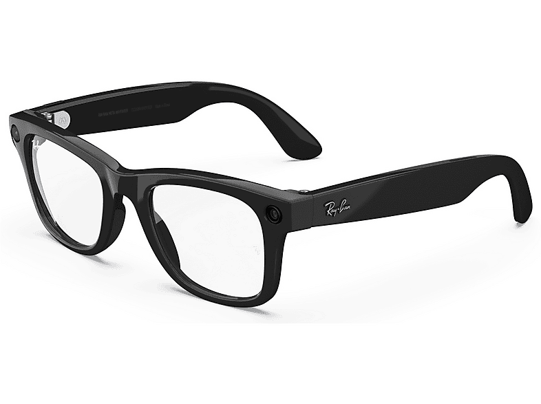 Ray-Ban Meta Wayfarer, Nero lucido, trasparenti Occhiali AI