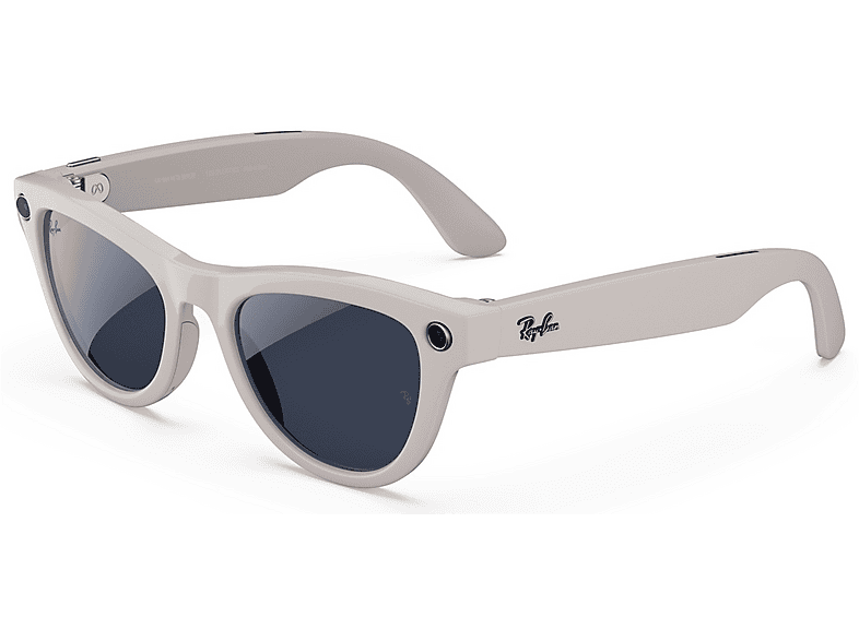 Ray-Ban Meta Skyler, Grigio chiaro lucido, Da trasparenti a zaffiro Transitions Occhiali AI