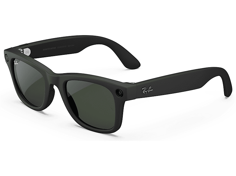 Ray-Ban Meta Wayfarer, Nero opaco, da trasparenti a verde grafite Transitions Occhiali AI