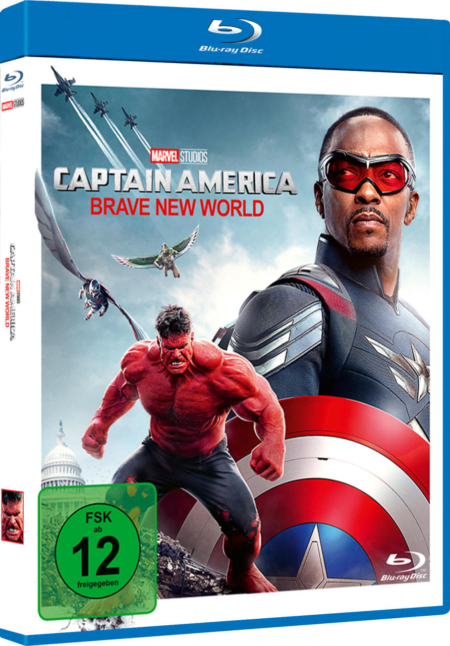 Blu-ray Disc Hülle mit Captain America: Brave New World Filmcover.