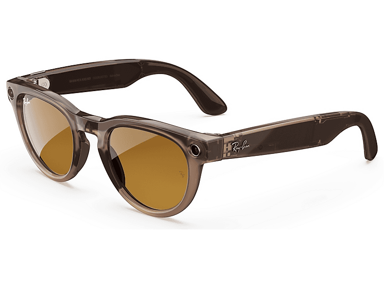 Ray-Ban Meta Headliner, Pietra lucido, Giallo zafferano Transitions Occhiali AI