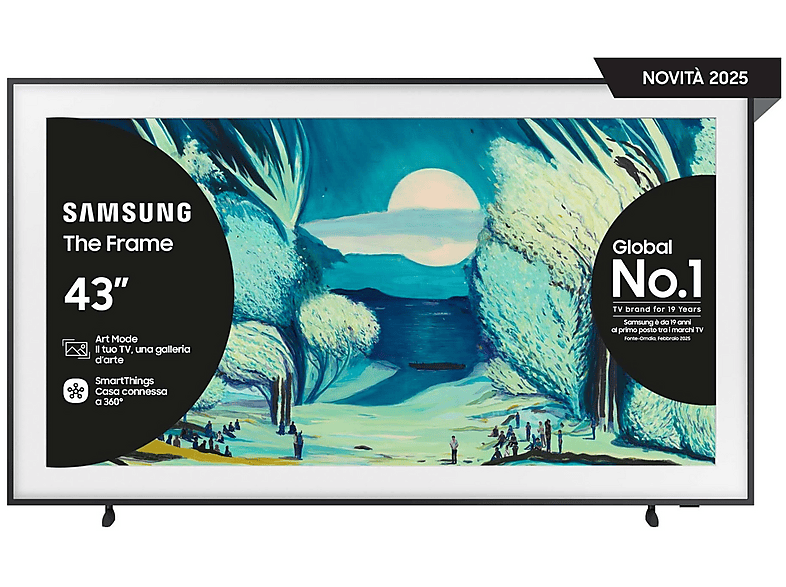 Samsung Qe43Ls03Fauxzt TV Qled, 43", Qled 4K