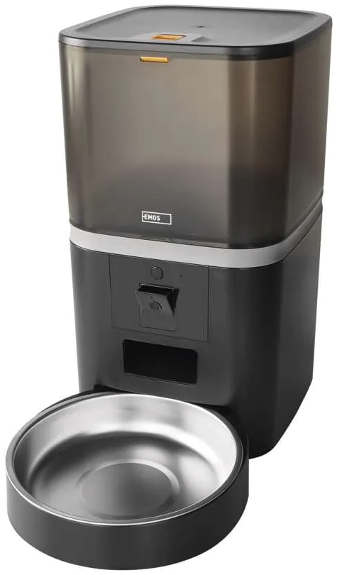 EMOS Okos állateledel adagoló GoSmart kamera, 6 L, fekete, Wi-Fi (H6006)