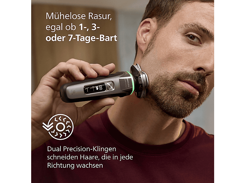 Thumbnail - PHILIPS XP9204/10 Elektrorasierer i9000 Prestige Dark Slate Nova (Triple Action Lift & Cut-Rasiersystem, Dual SteelPreci...
