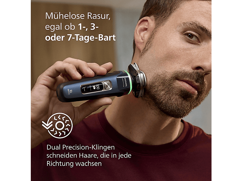 Thumbnail - PHILIPS XP9201/30 Elektrorasierer i9000 Prestige Mystic Aqua (Triple Action Lift & Cut-Rasiersystem, Dual SteelPrecision...