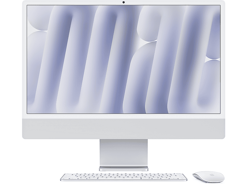 APPLE iMac (2024) All-in-One PC 23,5 Zoll, 5K Ultrawide, APPLE M4 Chip 10-Core CPU, 16 GB RAM, 512 GB, macOS, Silber
