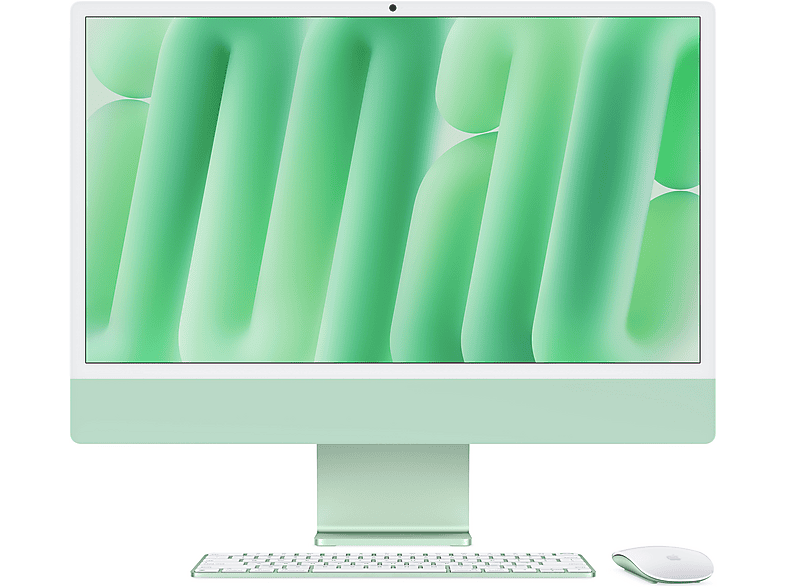 APPLE iMac (2024) All-in-One PC 23,5 Zoll, 5K Ultrawide, APPLE M4 Chip 10-Core CPU, 16 GB RAM, 256 GB, macOS, Grün