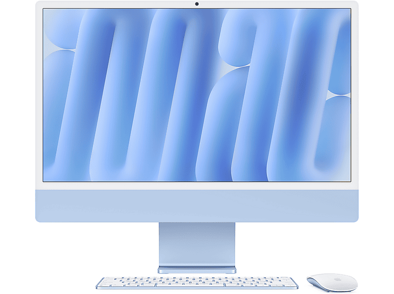 APPLE iMac (2024) All-in-One PC 23,5 Zoll, 5K Ultrawide, APPLE M4 Chip 10-Core CPU, 16 GB RAM, 512 GB, macOS, Blau