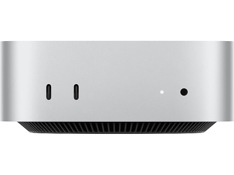 APPLE MU9E3D/A Mac mini, APPLE M4 Chip (10‑Core CPU mit 4 Performance-Kernen und 6 Effizienz-Kernen, 10-Core GPU), 16 GB RAM, 512 GB SSD, M4, macOS, Silber