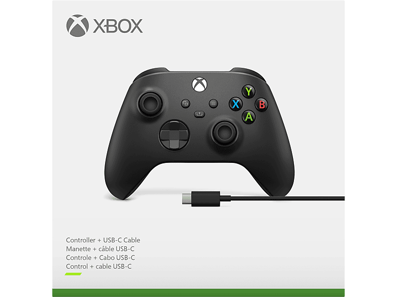 MICROSOFT Xbox Wireless Controller + USB-C Kabel Carbon Black für Xbox Series X, Xbox Series S, Xbox One, PC, Android, iOS — Foto 3 von 4