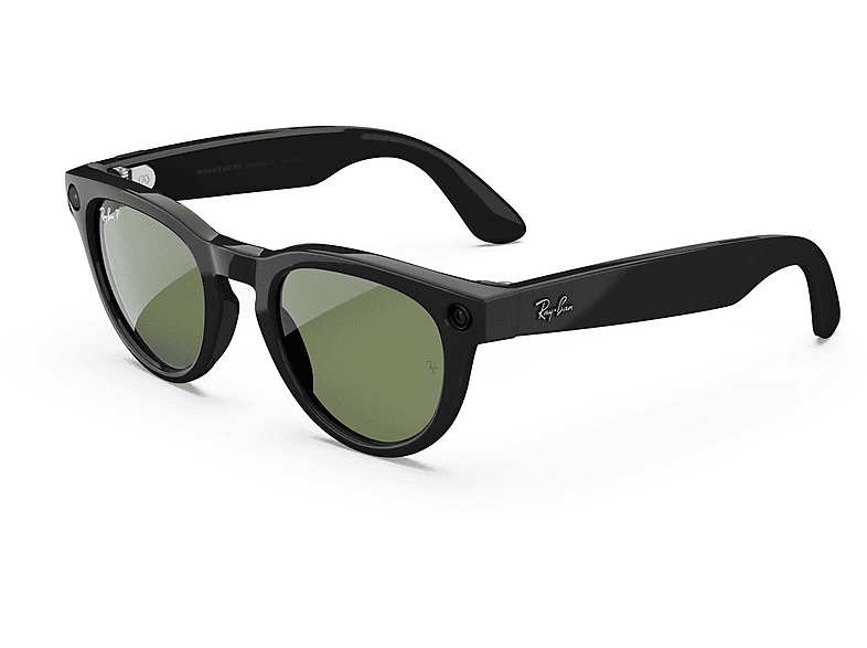 Ray-Ban Meta Headliner, glänzend Schwarz, polarisiert, G15-Grün, AI Glasses