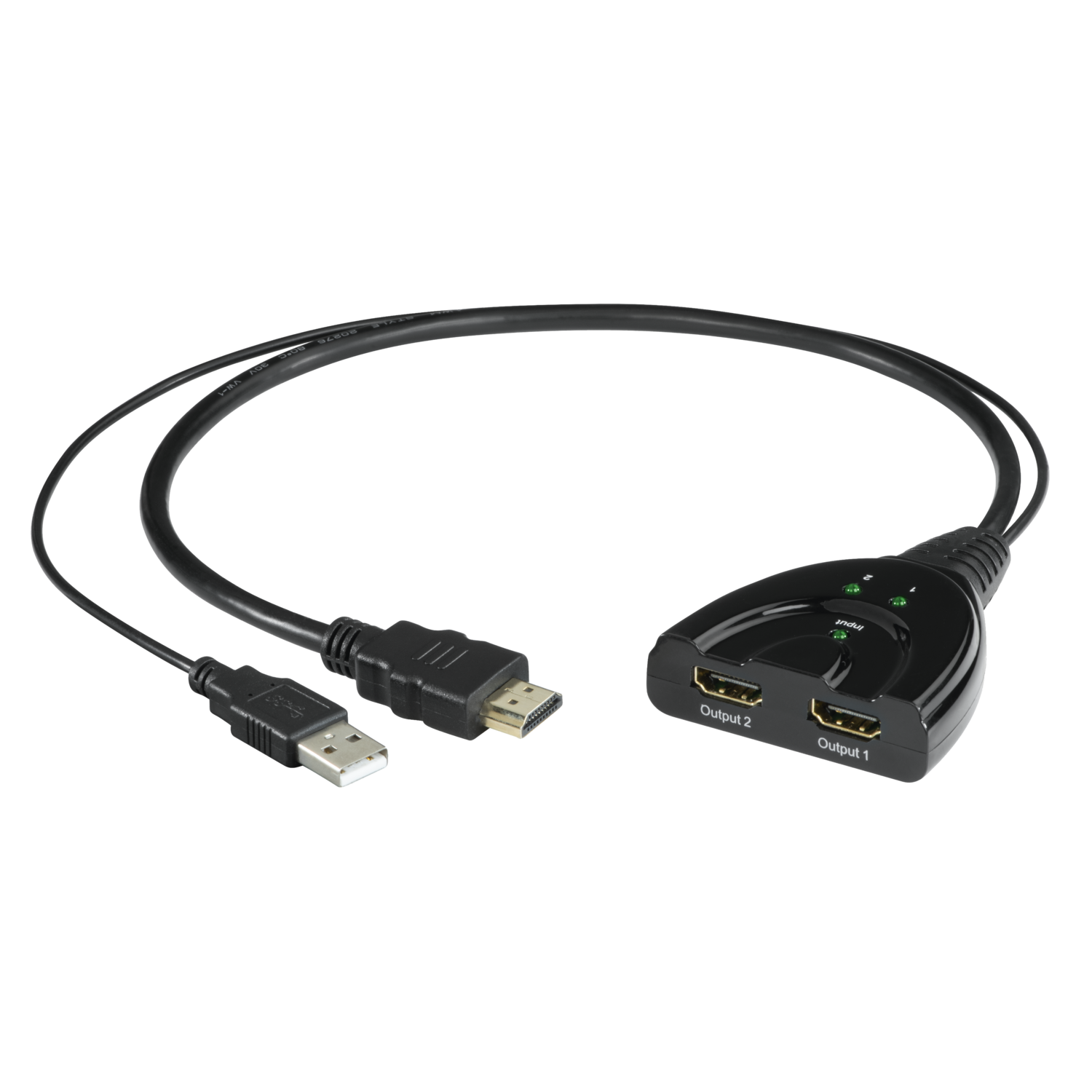 ISY Ihd-9031 Hdmi Splitter 2xhdmi/usb-a 4k Video Cable