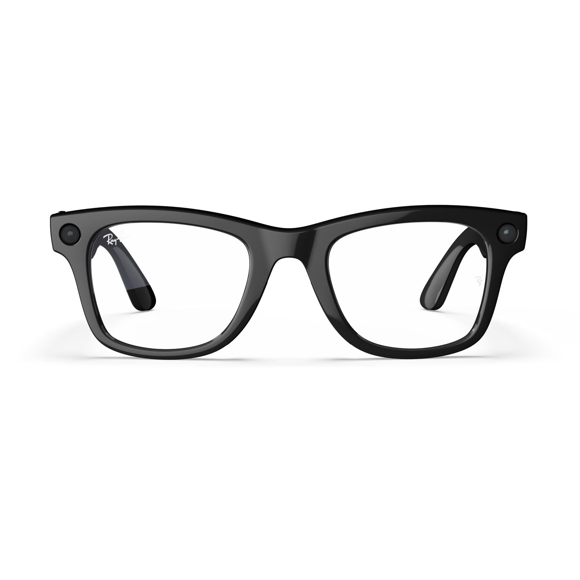 Eine schwarze Ray-Ban Smart-Brille.