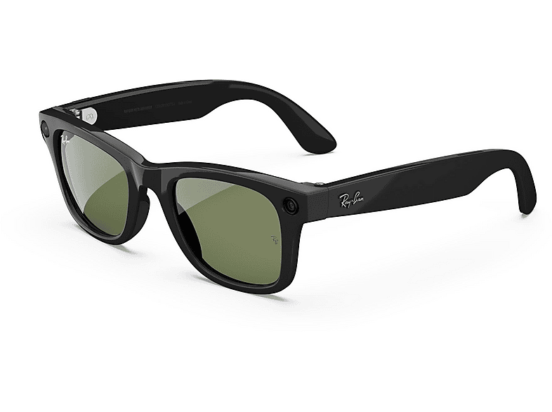 Ray-Ban Meta Wayfarer, glänzend Schwarz, G15-Grün, AI Glasses