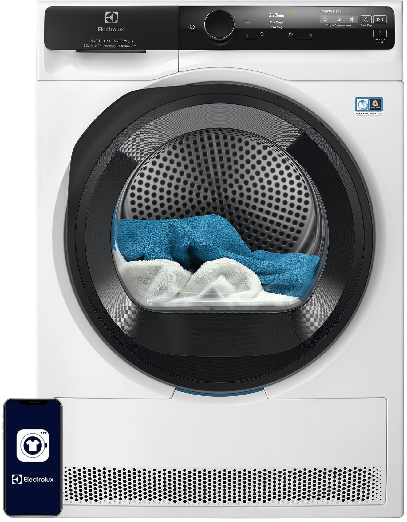 Suszarka z pompą ciepła ELECTROLUX EW8D795MCP 9 kg 800 UltraCare