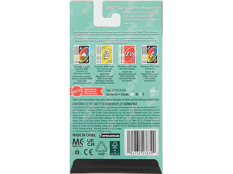 Thumbnail - MATTEL GAMES JCV55 UNO CORE ADD-ON PACKS Kartenspiel Erweiterungsset Mehrfarbig