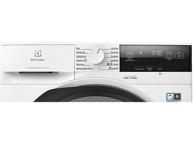 ELECTROLUX EW7D384AP DelicateCare 700 AbsoluteCare 8 kg z pompą ciepła Anticrease SensiCare Program MixCare Program Hygiene+ Dwuwarstwowy filtr EasyClean – zdjęcie 3