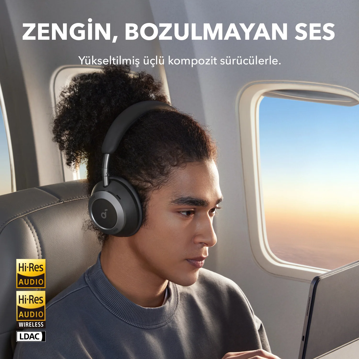 ANKER Soundcore Space One Pro Bluetooth Kulak Üstü Kulaklık Siyah