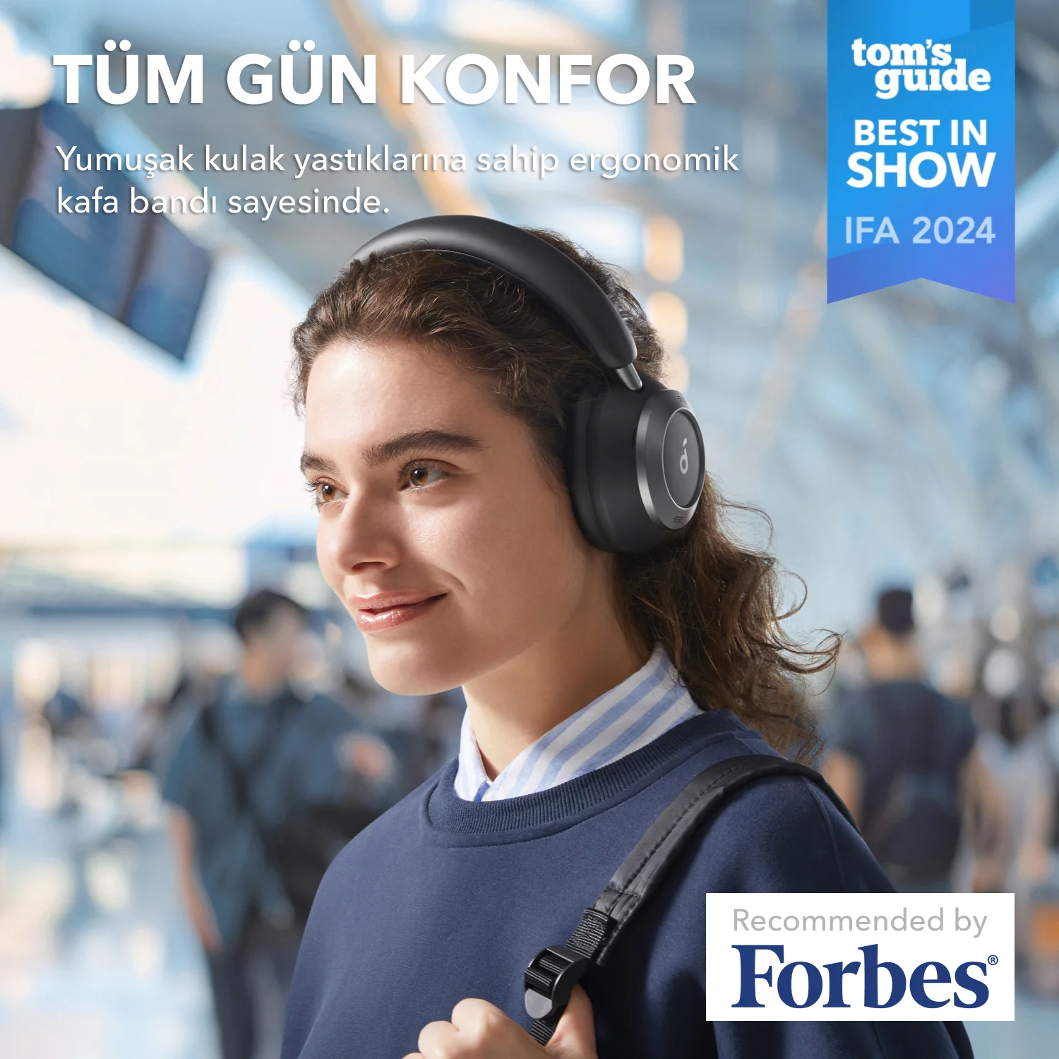 ANKER Soundcore Space One Pro Bluetooth Kulak Üstü Kulaklık Siyah