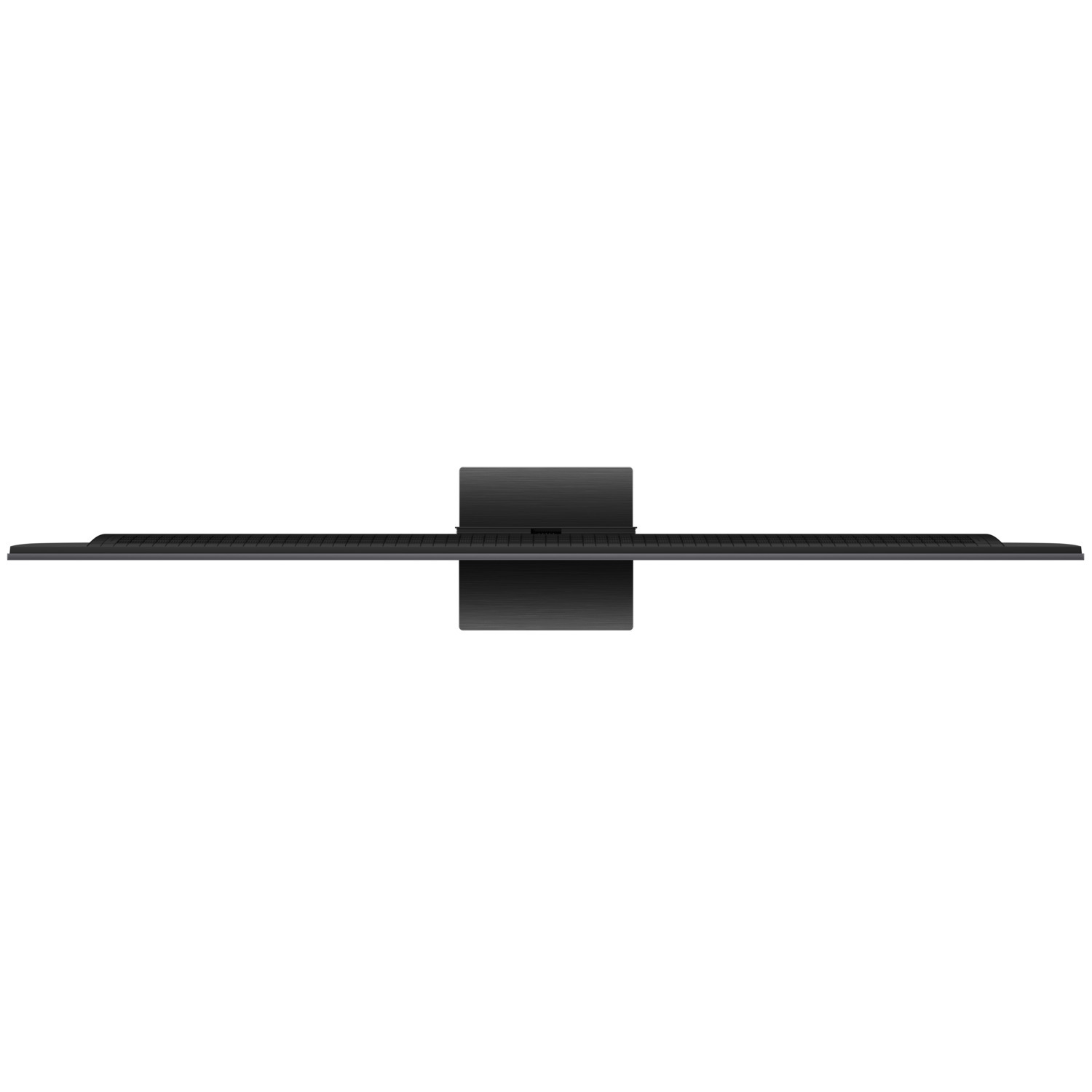 Top view of a TV with a stand.