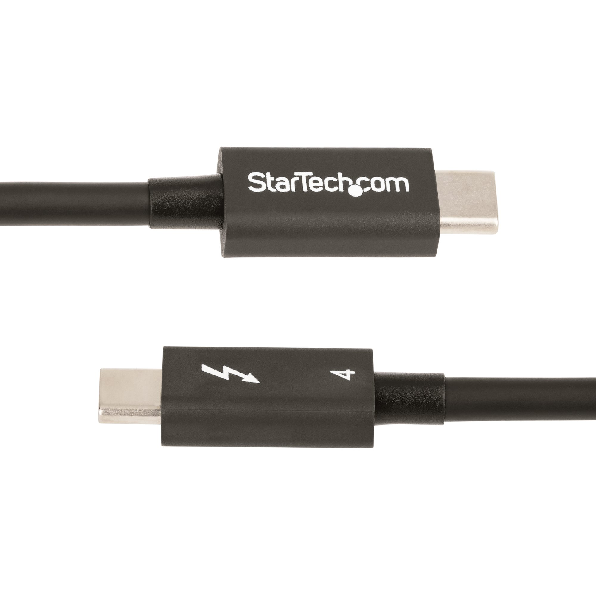 Fekete USB-C kábel StarTech.com logóval és villámmal.