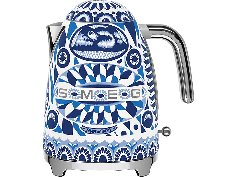 Smeg Blu Mediterraneo D&G, 2400 W, 1.7 l, Indicador nivel agua, Inox, 50's Style