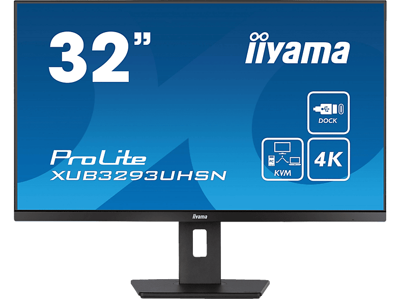 IIYAMA ProLite XUB3293UHSN-B5 31,5 Zoll  UHD 4K  Business Monitor  4 ms Reaktionszeit 60 Hz 