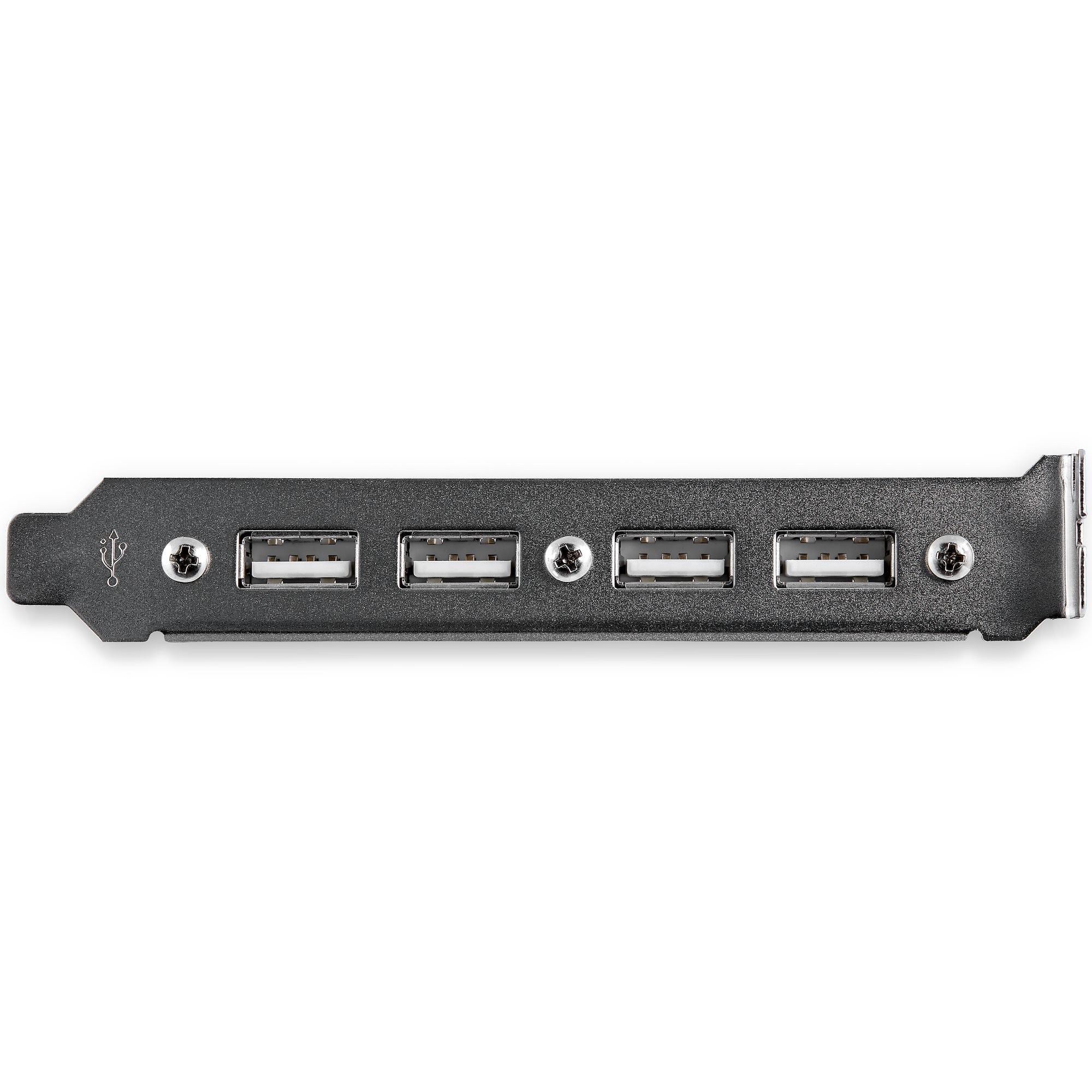 Egy fekete USB bővítőkártya négy USB porttal.