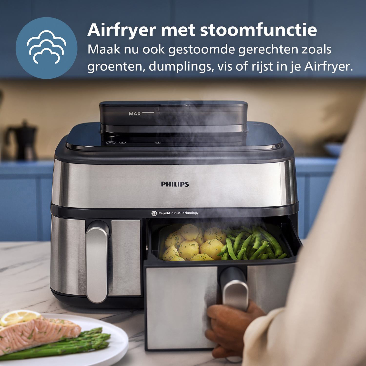 Phlps 5000 Seres NA555/00 Arfryer met Stoomfuncte - Vergeljk prjzen