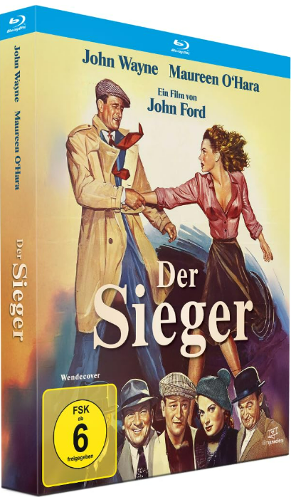 Blu-ray-Box-Art eines Films mit John Wayne und Maureen O'Hara.