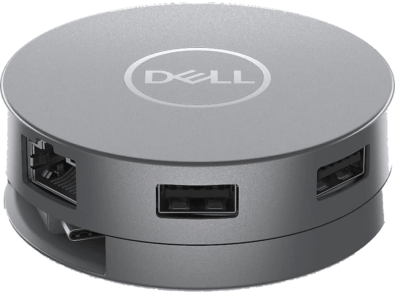 Dell DA305, Plug and Play, 2x USB-A, 1x USB-C, RJ-45, HDMI, DisplayPort, Plateado
