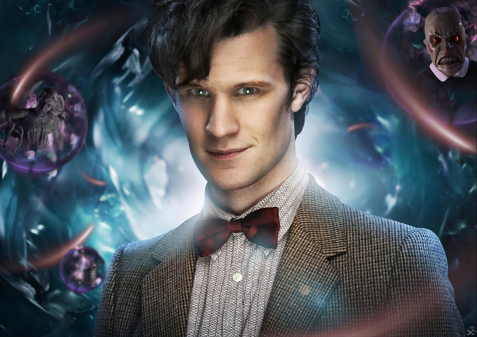 Matt Smith als Doctor Who mit Fliege und Tweedjacke.