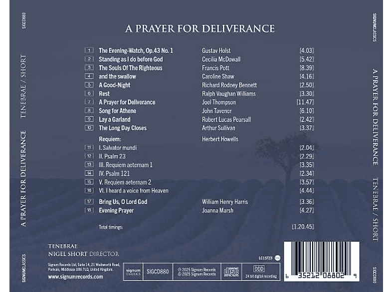 Thumbnail - Tenebrae - A Prayer for Deliverance (CD)