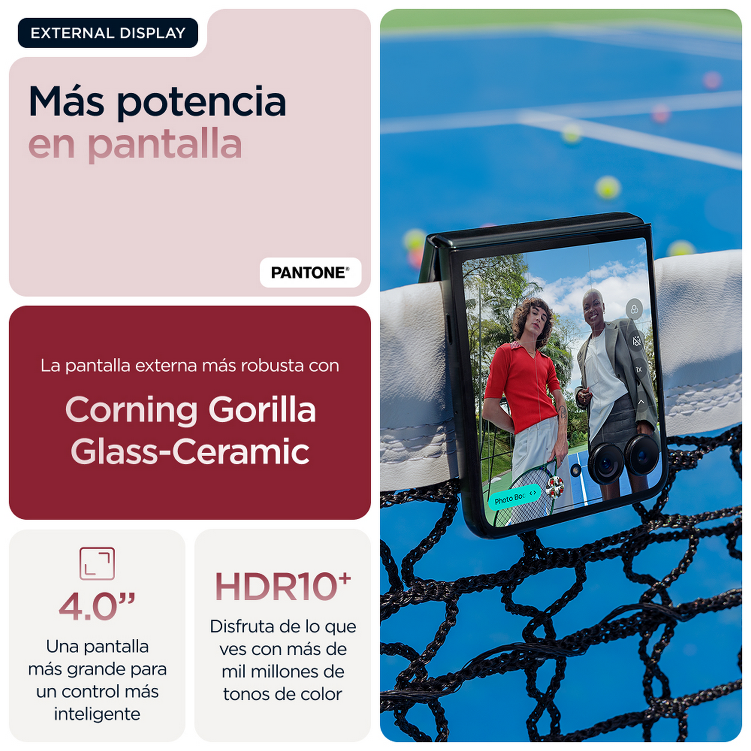 Panel trasero del televisor con puertos y texto.