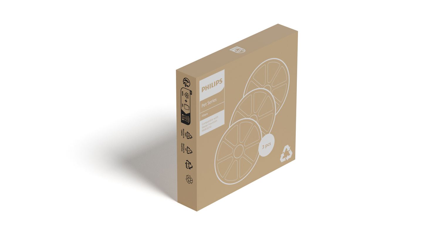 Una caja de productos Philips Pot Series, 3 piezas.