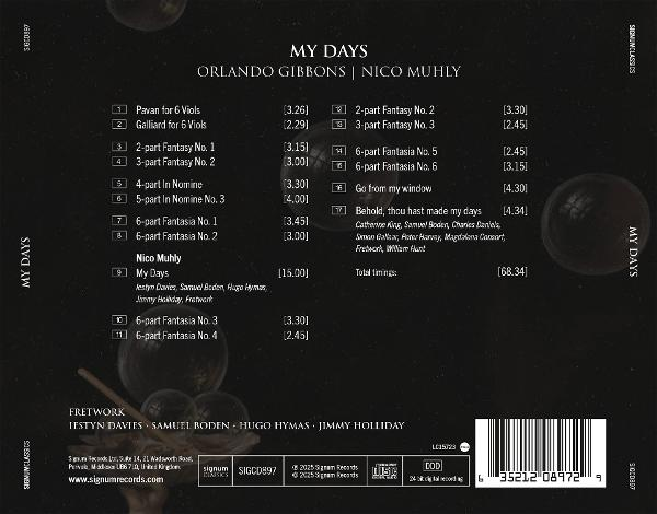CD-Cover mit Titelliste und Credits. Dunkler Hintergrund mit Blasen, Logos und Text.